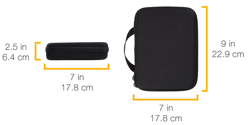  [AUSTRALIA] - Amazon Basics Small Carrying Case for GoPro And Accessories - 9 x 7 x 2.5 Inches, Black Case Only