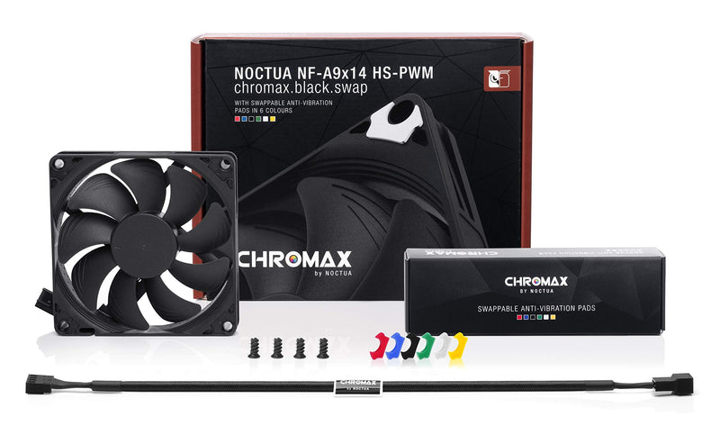  [AUSTRALIA] - Noctua NF-A9x14 HS-PWM chromax.Black.swap, Premium Quiet Slim Fan, 4-Pin (92x14mm, Black)