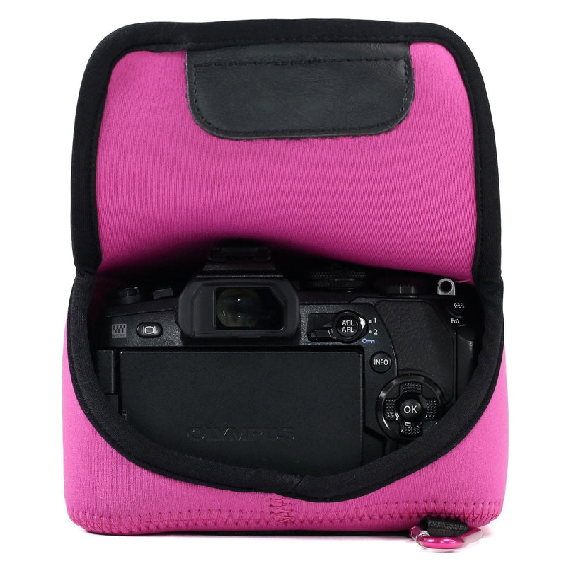  [AUSTRALIA] - MegaGear Ultra Light Neoprene Camera Case Compatible with Sony Cyber-Shot DSC-RX10 IV, DSC-RX10 III Hot Pink