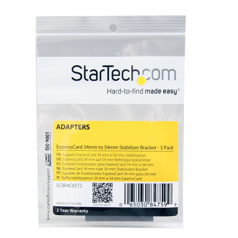  [AUSTRALIA] - StarTech.com ExpressCard 34mm to 54mm Stabilizer Adapter - 3 Pack - ExpressCard bRacket - ExpressCard stabilizer 34 to 54 (ECBRACKET2)