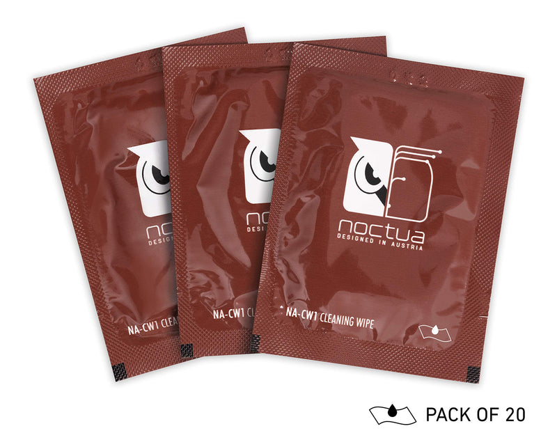  [AUSTRALIA] - Noctua NA-SCW1, Cleaning Wipes for Thermal Paste (20 Pieces)