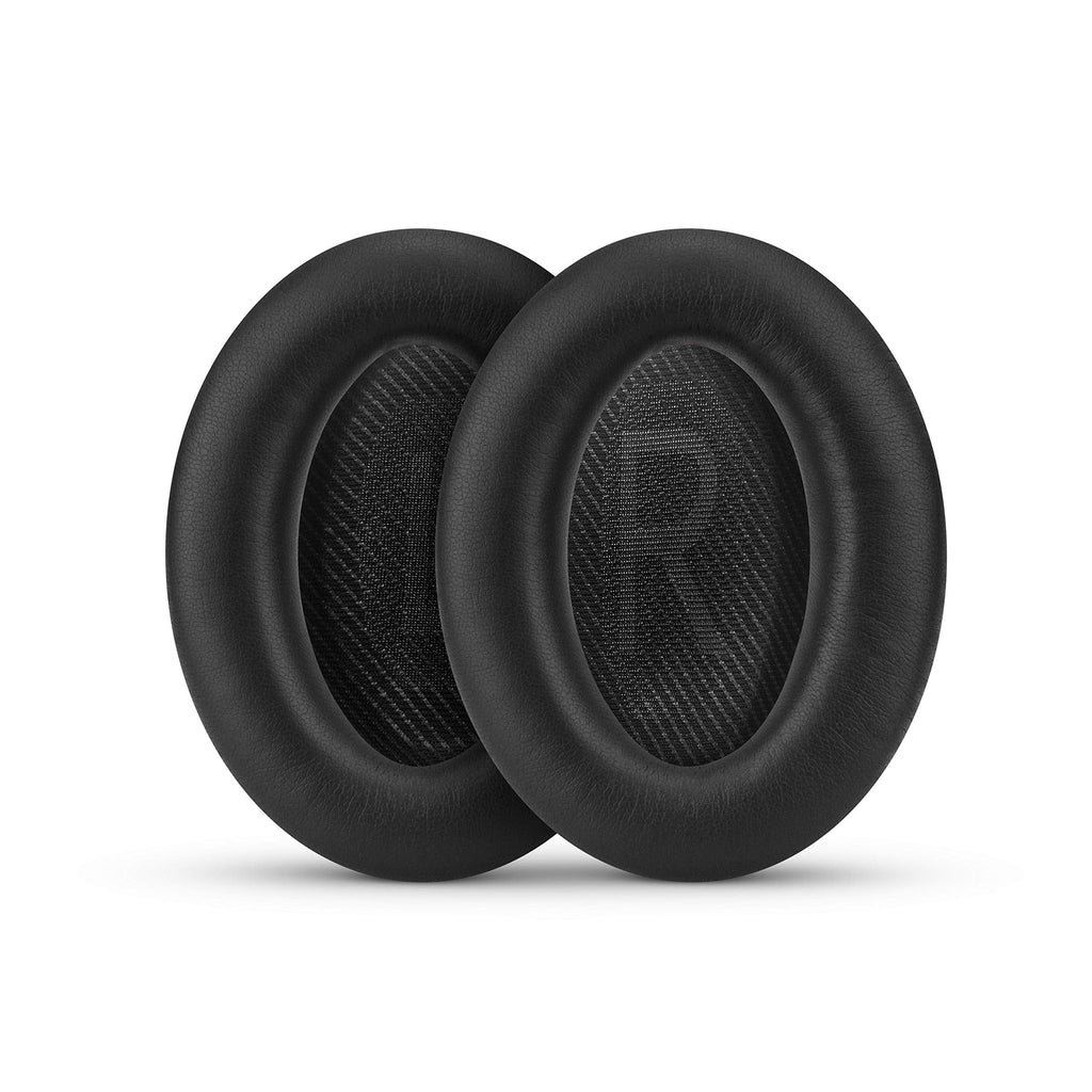  [AUSTRALIA] - Replacement Earpads for Bose QC35 & QC35ii, Premium Leather Memory Foam Ear Pads for QuietComfort 35, Soft & Long Lasting by Brainwavz (Black)