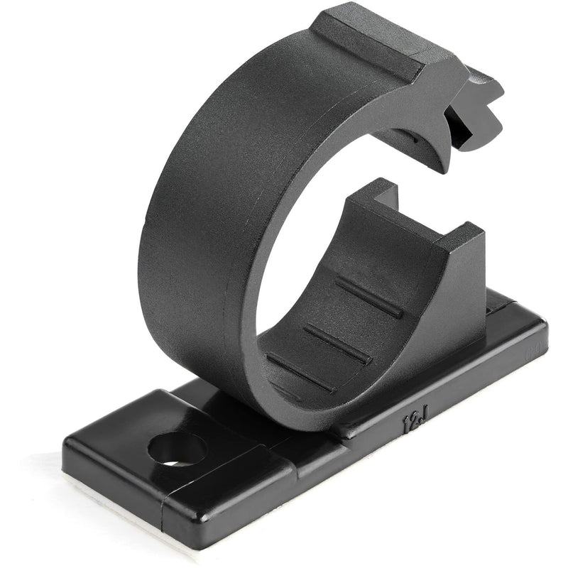  [AUSTRALIA] - StarTech.com 100 Adhesive Cable Management Clips Black - Network/Ethernet/Office Desk/Computer Cord Organizer - Sticky Cable/Wire Holders - Nylon Self Adhesive Clamp UL/94V-2 Fire Rated (CBMCC3) Large | 0.67 in. (17 mm) max. diameter