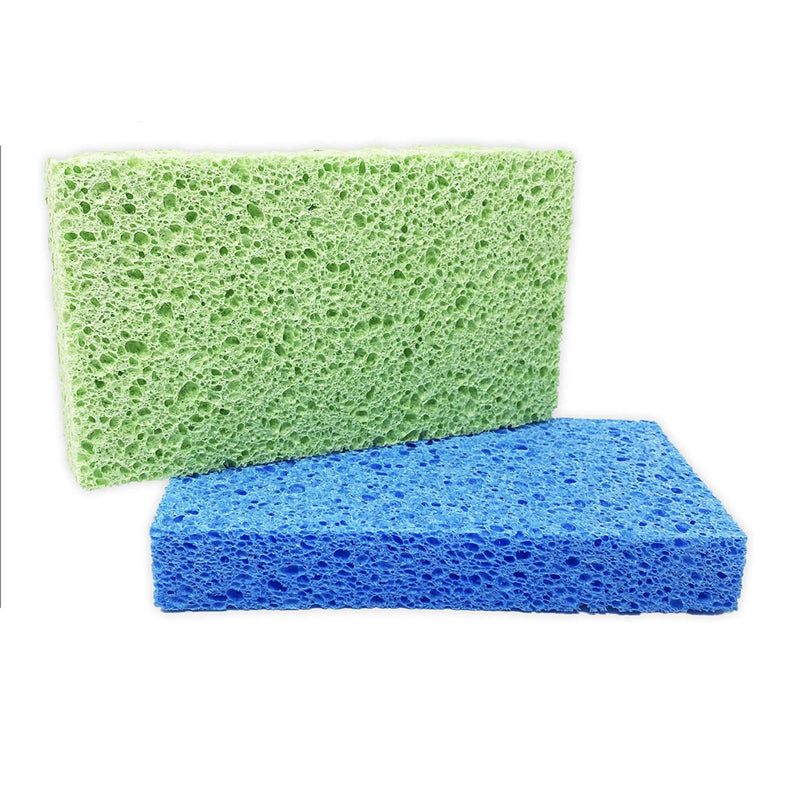 Grip Tight Tools Multipurpose Cellulose Kitchen Sponge, 2 Pack, - VP2, color may vary 6 Inch - LeoForward Australia