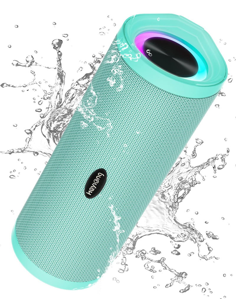  [AUSTRALIA] - HEYSONG Portable Bluetooth Speaker, Waterproof Wireless Shower Speakers with Good Bass, IPX7 Floating, 5000mAh, TF Card, Loud Sound for Beach, Pool, Kayak Accessories, Gifts for Women, Girl-Mint Green Mint Green