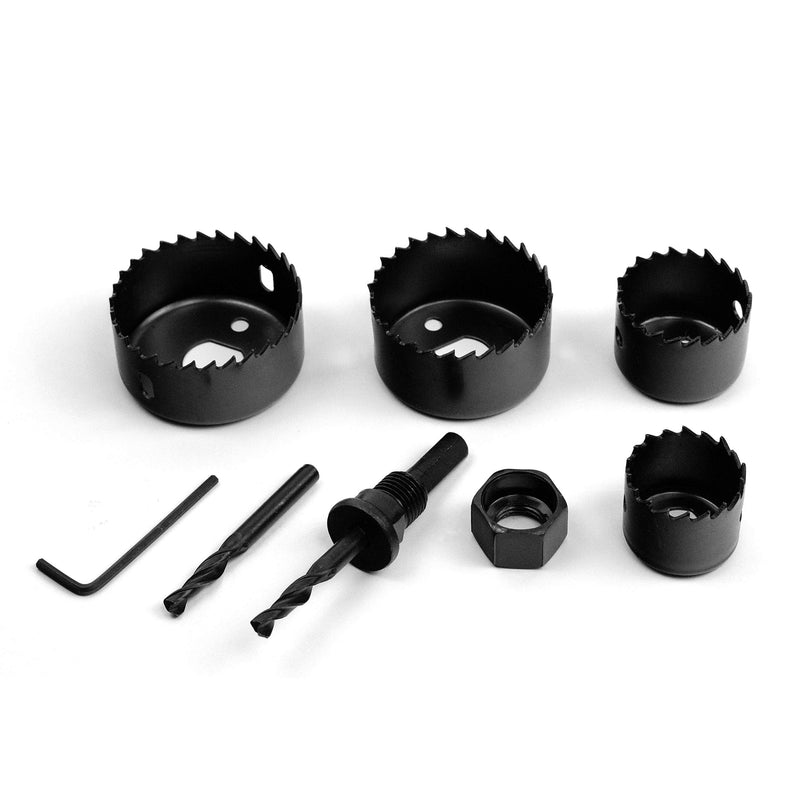 CUTTEX TOOLS Hole Saw Kit, 7 Pcs Most Common Sizes (1-1/4", 1-1/2", 2", 2-1/4") Hole Saw Set with All Accessories & an Extra Drill Bit - LeoForward Australia