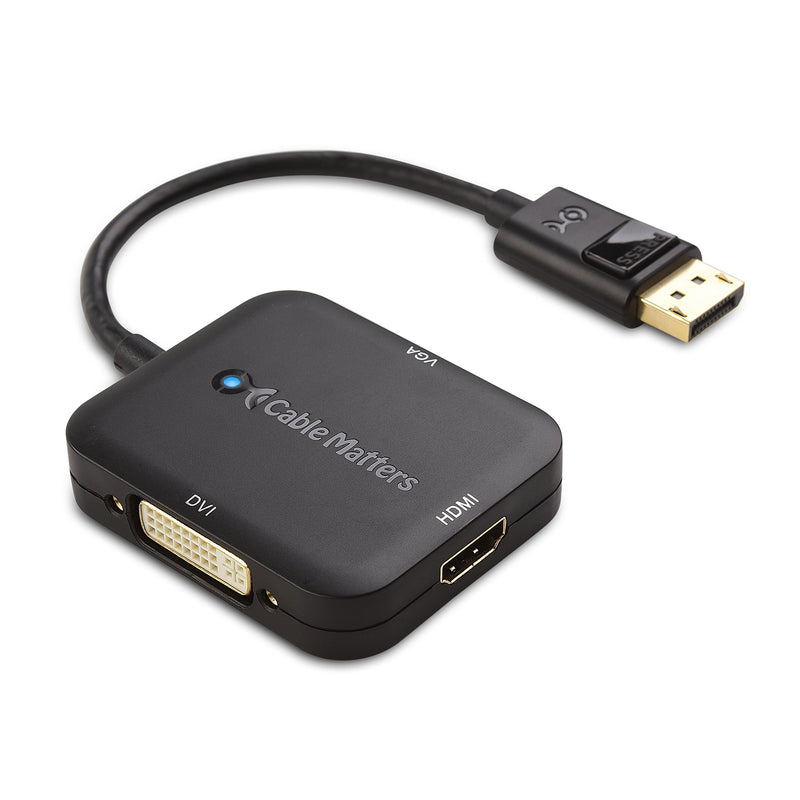 Cable Matters DisplayPort to HDMI Adapter with VGA and DVI 3-in-1 Adapter - Supporting 4K Resolution via HDMI - LeoForward Australia