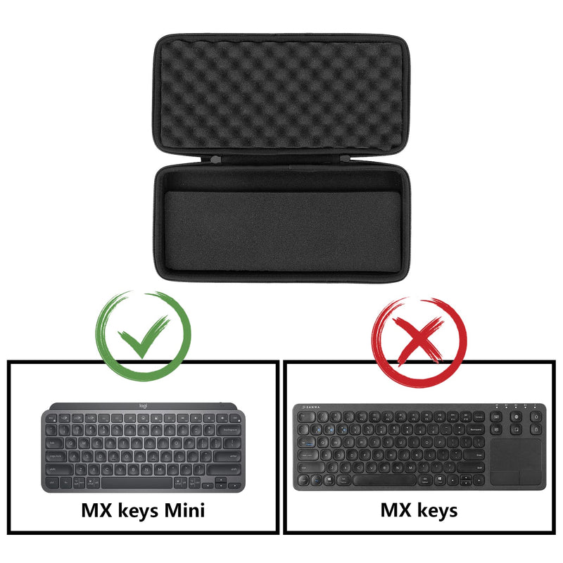  [AUSTRALIA] - co2CREA Hard Case Replacement for Logitech MX Keys Mini Advanced Wireless Illuminated Keyboard (Case for MX Keys Mini Keyboard, Black Case) Case for MX Keys Mini Keyboard
