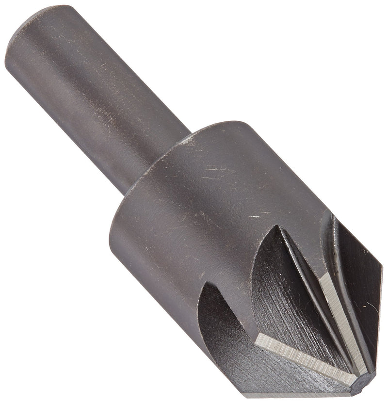  [AUSTRALIA] - KEO 55051 High-Speed Steel Single-End Countersink, Uncoated (Bright) Finish, 6 Flutes, 90 Degree Point Angle, Round Shank, 1/2" Shank Diameter, 1" Body Diameter