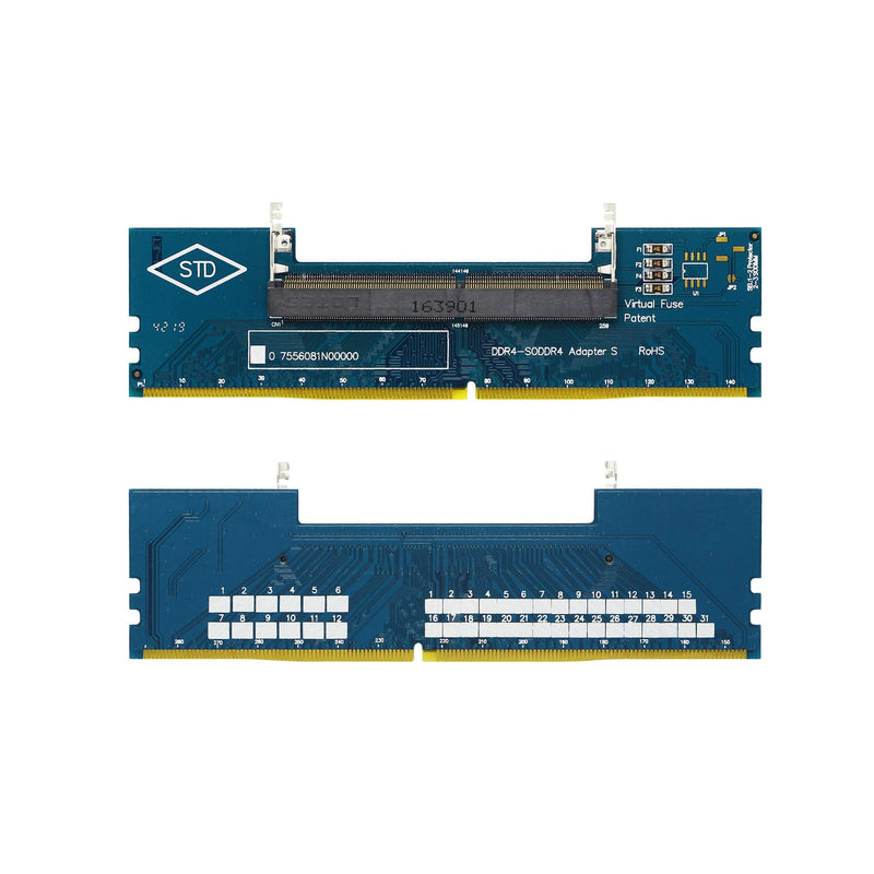 [AUSTRALIA] - SinLoon Laptop DDR4 RAM to Desktop PC RAM Adapter Card SO DIMM to DDR4 Converters DDR4 Laptop SO-DIMM to Desktop DIMM Memory RAM Connector Adapter (DDR4)