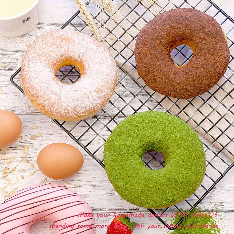  [AUSTRALIA] - Walfos Full Size Silicone Donut Mold - 4 Inch Big Size Silicone Doughnut Pan Set, Non-Stick, Just Pop Out! Heat Resistant, BPA FREE and Dishwasher Safe, for Donut Cake Biscuit Bagels (3PK) 3pcs Big Size Donut Mold