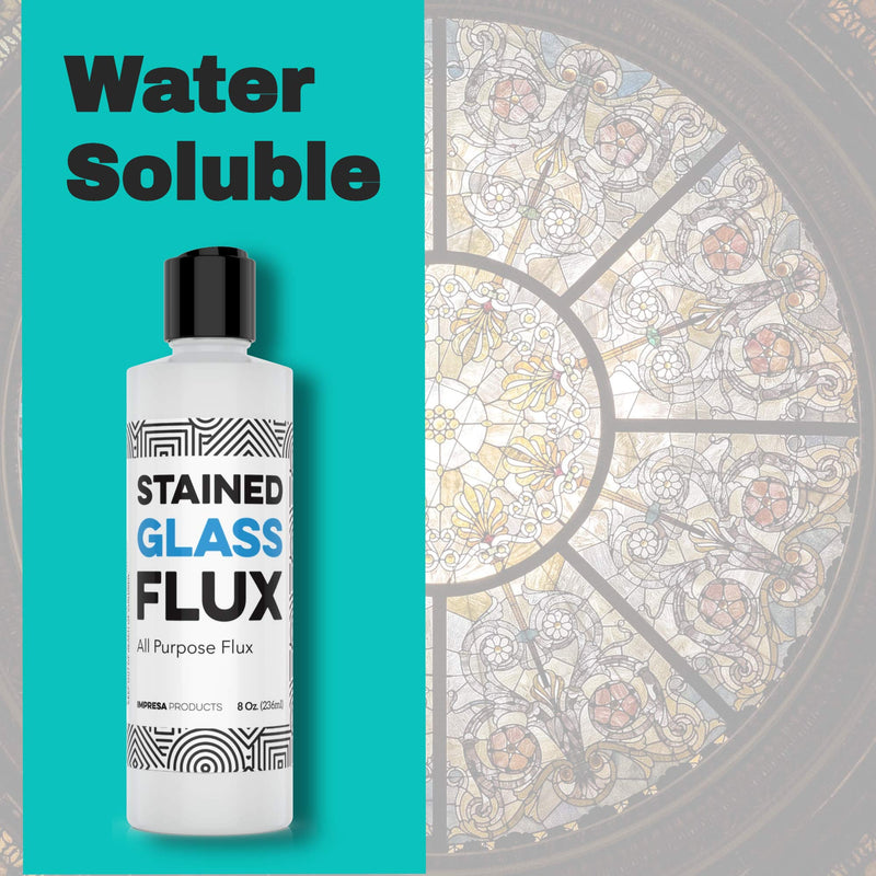  [AUSTRALIA] - 8oz Liquid Zinc Flux for Stained Glass, Soldering Work, Glass Repair and more - Easy Clean Up - Made in USA