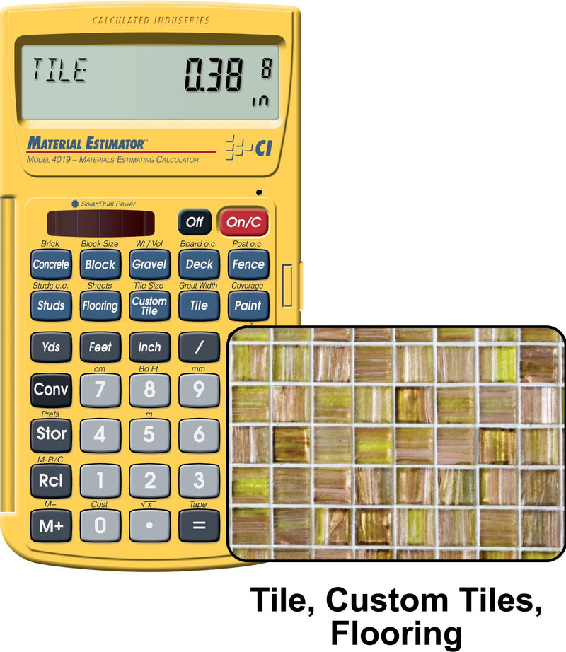  [AUSTRALIA] - Calculated Industries 4019 Material Estimator Calculator | Finds Project Building Material Costs for DIY’s, Contractors, Tradesmen, Handymen and Construction Estimating Professionals,Yellow Pack of 1