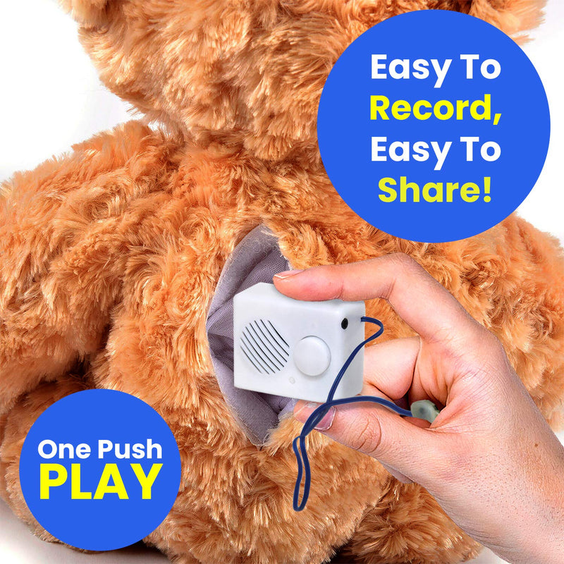  [AUSTRALIA] - EZSound Box - 10 inch Extension Play Button for Stuffed Animals, Craft Projects, School Presentations, Hobbies, Personalized Items, Model Trains, etc - 200 seconds - Rerecordable thru Audio Port