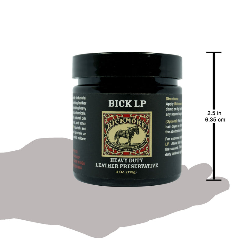  [AUSTRALIA] - Bickmore Leather Conditioner, Scratch Repair Bick LP 4oz - Heavy Duty LP Leather Preservative | Leather Protector, Softener and Restorer Balm for Dry, Cracked, and Scratched Leather | Made in USA 4 oz