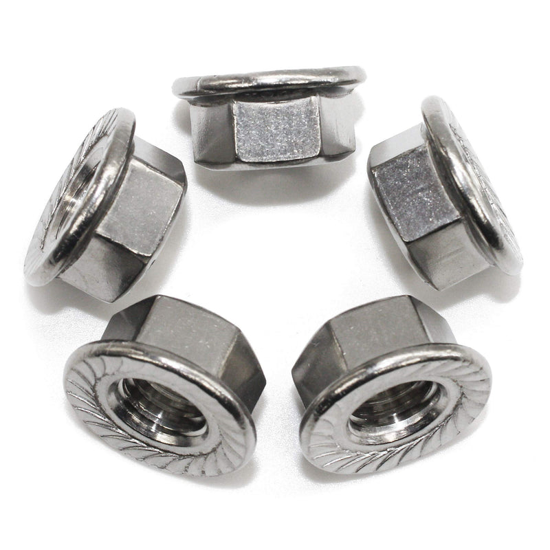  [AUSTRALIA] - FullerKreg 25 Pcs M8 x 1.25 A2 Stainless Steel DIN 6923 Serrated Hex Flange Nut, 18-8 Stainless Steel 304, Bright Finish M8 25PCS