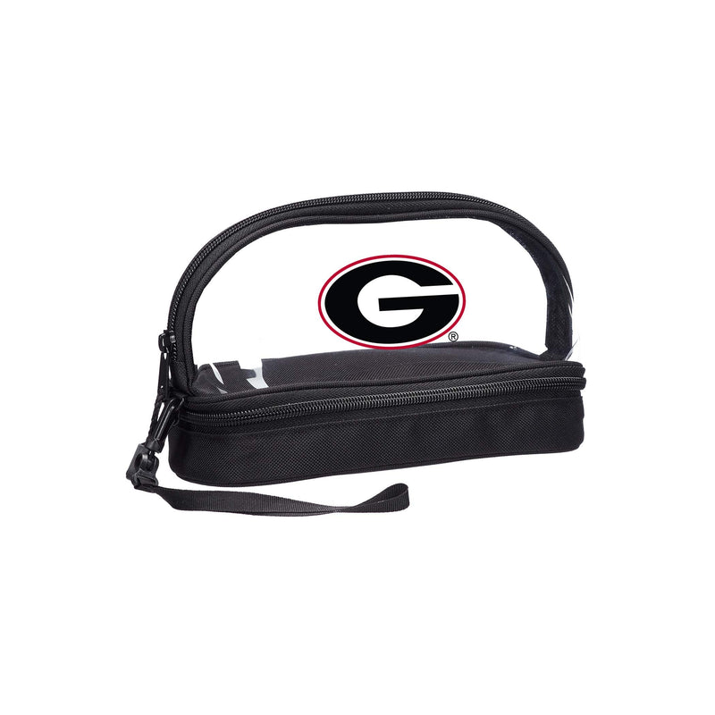 Officially Licensed NCAA 2-Piece Travel Set - Toiletry Bag for Men or Women, Dopp Kit, Cosmetic and Shaving Bag, Clear, 10.75 x 4.5 x 5.5 inches Georgia Bulldogs - LeoForward Australia
