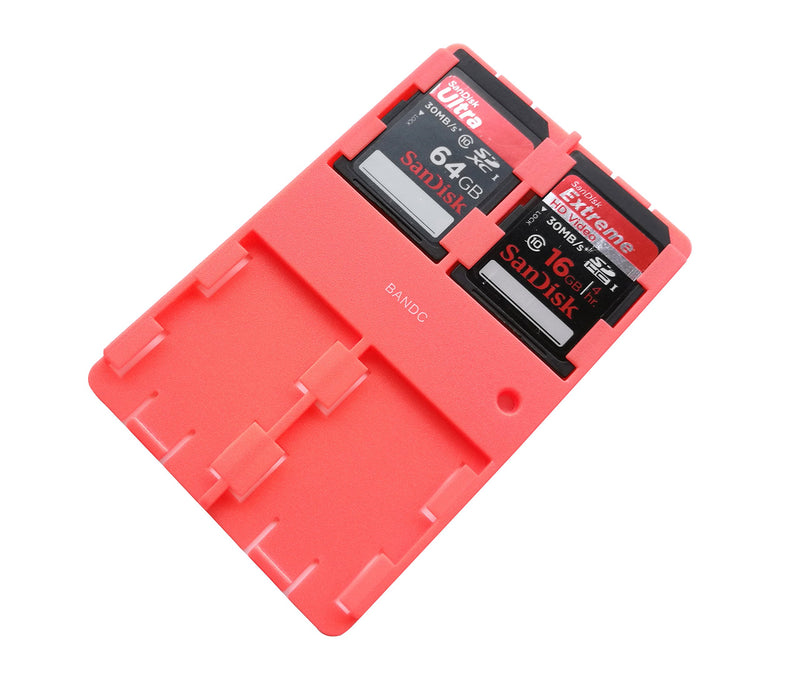 Bandc 2pcs Red Sd/sdhc/sdxc Card Storage Holder Case (Memory Card Not Included) - LeoForward Australia