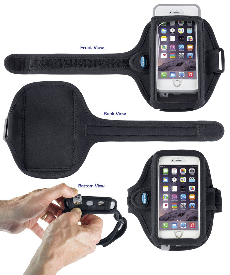  [AUSTRALIA] - Tune Belt AB92 Cell Phone Running Armband Holder for iPhone 11/12/13 Pro Max, 11/XR/XS Max and Galaxy Note/Plus/Ultra (Extra Depth fits Large Case) For Workouts & Exercise Black