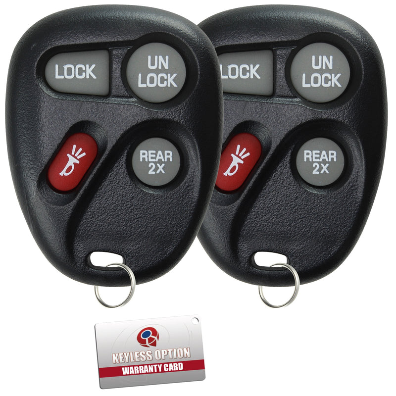 KeylessOption Keyless Entry Remote Control Car Key Fob for Chevy GMC 16245100-29 (Pack of 2) - LeoForward Australia