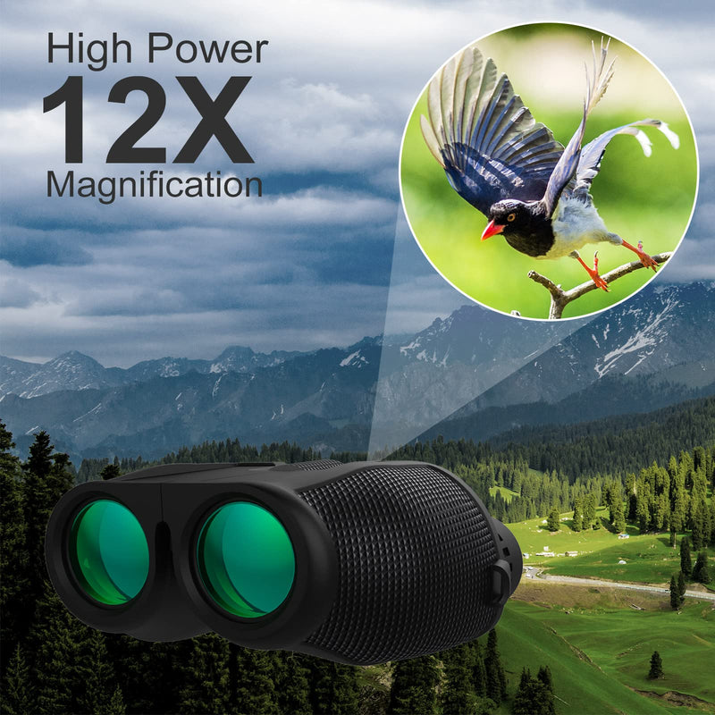  [AUSTRALIA] - 12X25 Compact Binoculars for Adults, Grand-Eyepiece BAK4 FMC High Power Binocs Lightweight for Bird Watching Sightseeing Traveling