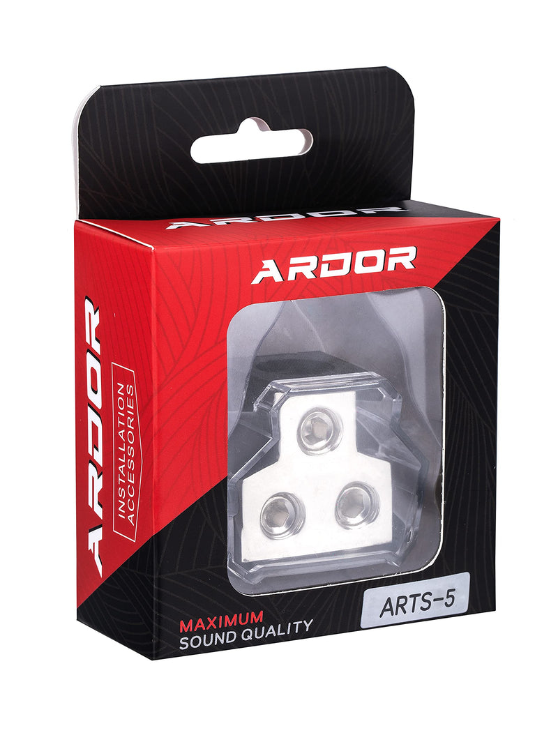  [AUSTRALIA] - Ardor Power Distribution Block, Premium 1×(1/0AWG or 4AWG) in & 2×(4AWG or 8AWG) Out 2 Way Amp Installation kit Battery Terminal Distribution Blocks for Car Audio Splitter (Arts-5) ARTS-5