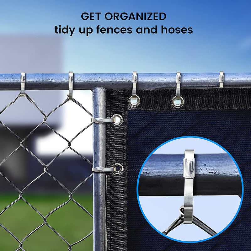  [AUSTRALIA] - Neojao Metal Zip Ties,100 Pcs 11.8 Inch,304 Stainless Steel Zip Ties Multi-purpose Metal Cable Ties-Suitable for Outdoor Chain Link Fence and Exhaust Wrap Zip Ties