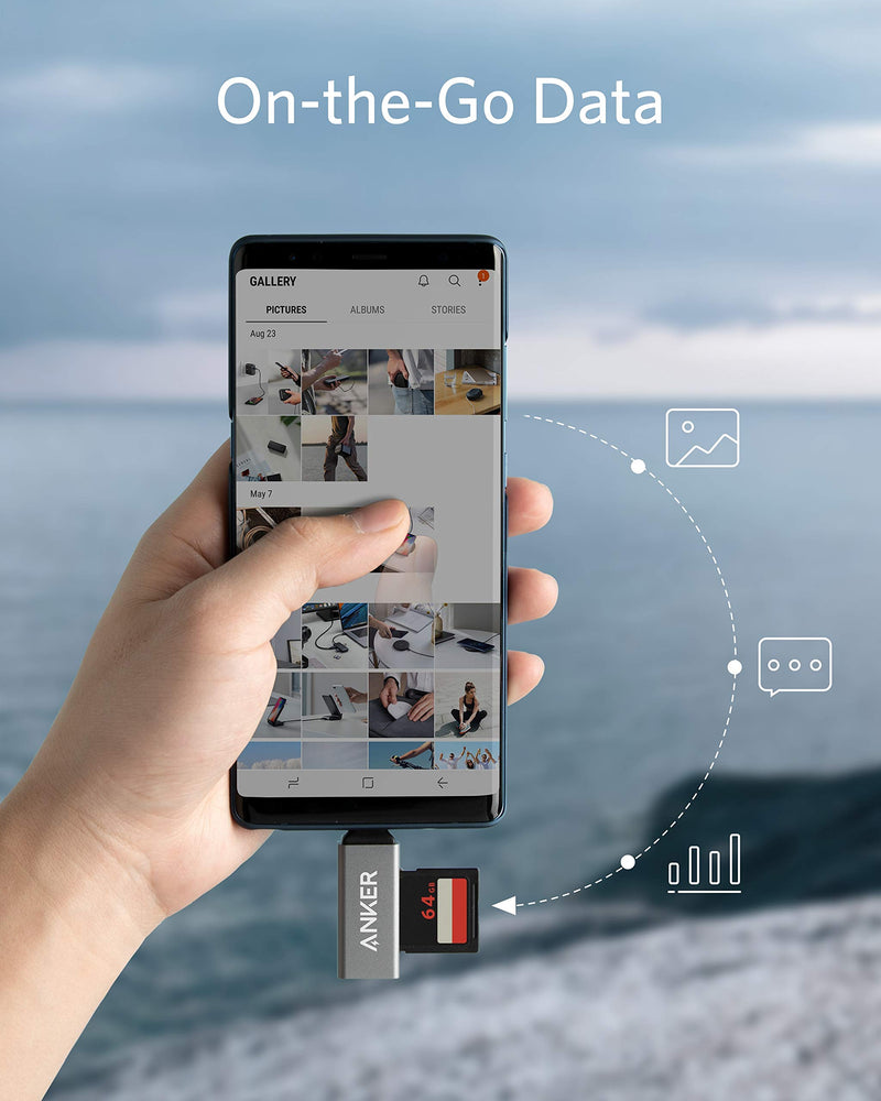 Anker SD Card Reader, 2-in-1 USB C Memory Card Reader for SDXC, SDHC, SD, MMC, RS-MMC, Micro SDXC, Micro SD, Micro SDHC Card, and UHS-I Cards - LeoForward Australia