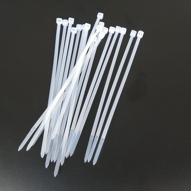  [AUSTRALIA] - 500 pcs 4 inch Cable Zip Ties Heavy Duty, Premium Plastic Wire Ties with 40 LBS Tensile Strength, UV Resistant Cable Ties, Self-Locking White Nylon Tie Straps (4 inch ( 4 x 100 mm )) 4 inch ( 4 x 100 mm )