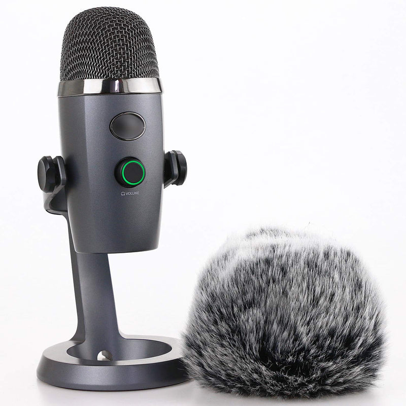  [AUSTRALIA] - YOUSHARES Microphone Furry Windscreen Muff - Mic Wind Cover Fur Pop Filter as Foam Cover Compatible with Blue Yeti Nano