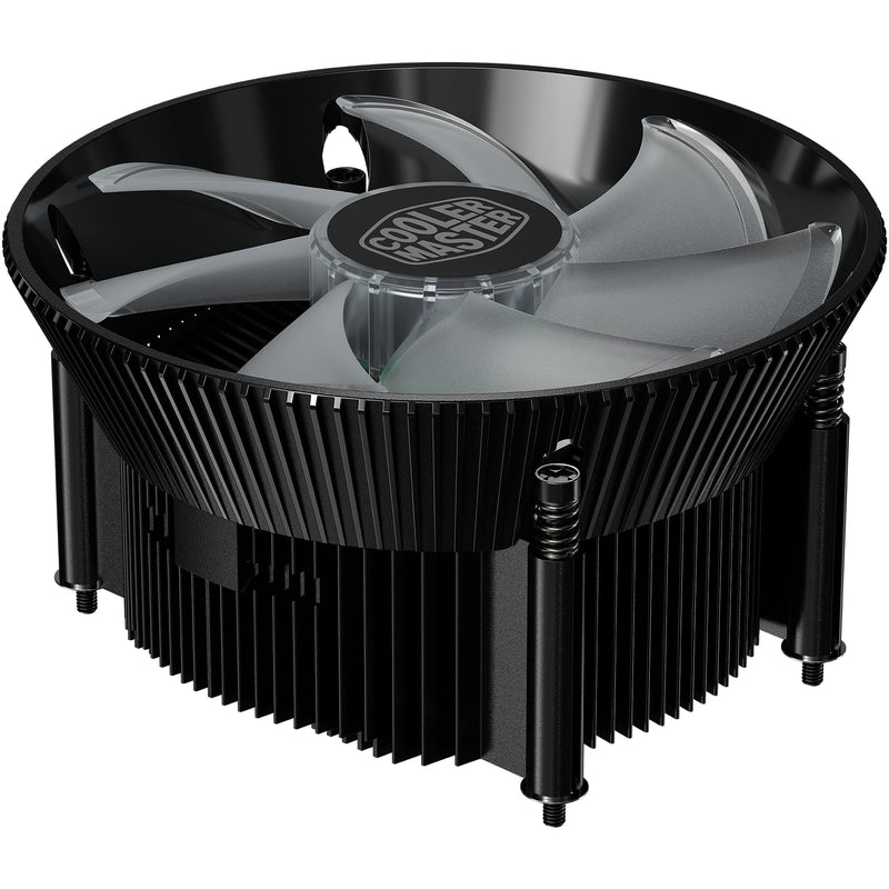  [AUSTRALIA] - Cooler Master i71C RGB Intel Low-Profile CPU Air Cooler, Anodized Black Aluminum Fins, Copper Insert Base, MF120 RGB 4-Pin Lighting Fan for Intel LGA1151