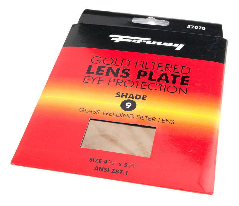 [AUSTRALIA] - Forney 57070 Lens Replacement Gold Welding Filter, 4-1/2-Inch-by-5-1/4-Inch, Shade-9