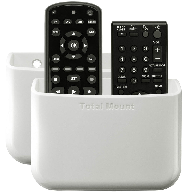  [AUSTRALIA] - TotalMount Universal Remote Control Holders (Quantity 2 - Two Remotes per Holder - White)