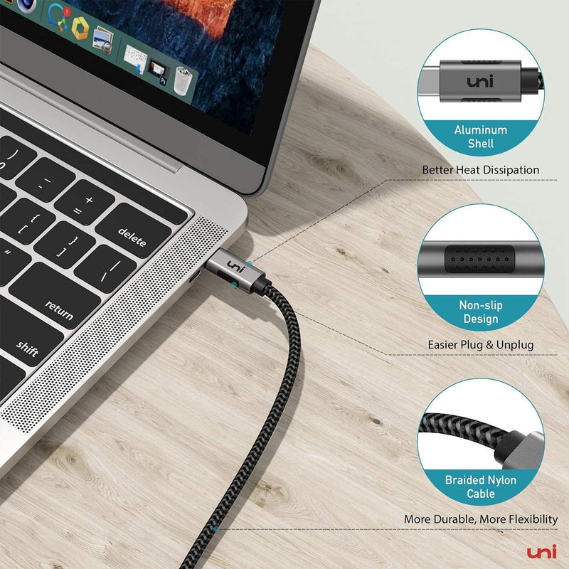  [AUSTRALIA] - USB C to USB C Cable 4K@60Hz, uni USB Type C to USB-C Video Monitor 60W Cable with PD Fast Charging, Compatible with Galaxy S20 Ultra, MacBook Pro, iPad Pro 2020, Nintendo Switch, Oculus