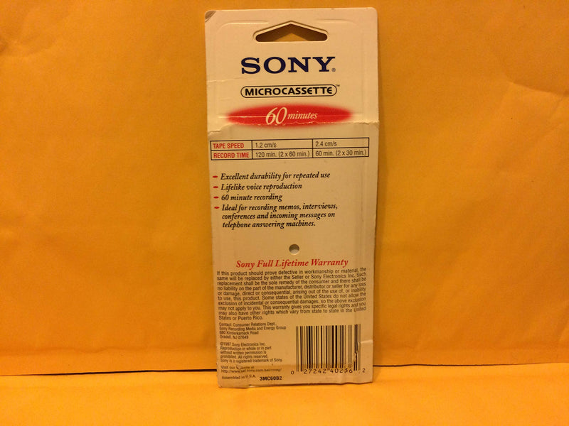 Sony 3MC-60B Microcassette - 3 Pack Original Version - LeoForward Australia