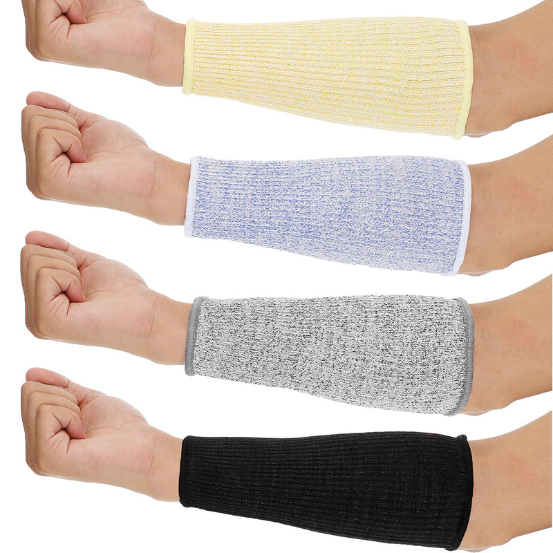  [AUSTRALIA] - 4 Pair Arm Protections for Thin Skin and Bruising Cut and Burn Heat Resistant Arm Sleeve Protectors Protective Forearm Sleeves for Women Men Cooking Gardening (Black, Purple, Gray, Beige) Black, Purple, Gray, Beige