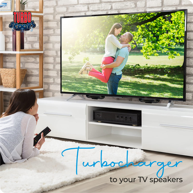  [AUSTRALIA] - KARE TurboScoops TV Sound Bar Alternative Redirects Sound Directly Toward You and Not The Floor for Crisp Audio. Replaces Using a Costly Sound Bender or Mini Sound Bar. Made in USA