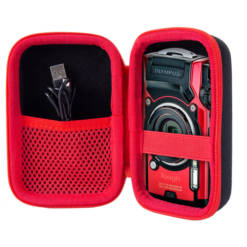 [AUSTRALIA] - Aenllosi Hard Case Replacement for Olympus Tough TG-6 Waterproof Camera (Red) Red