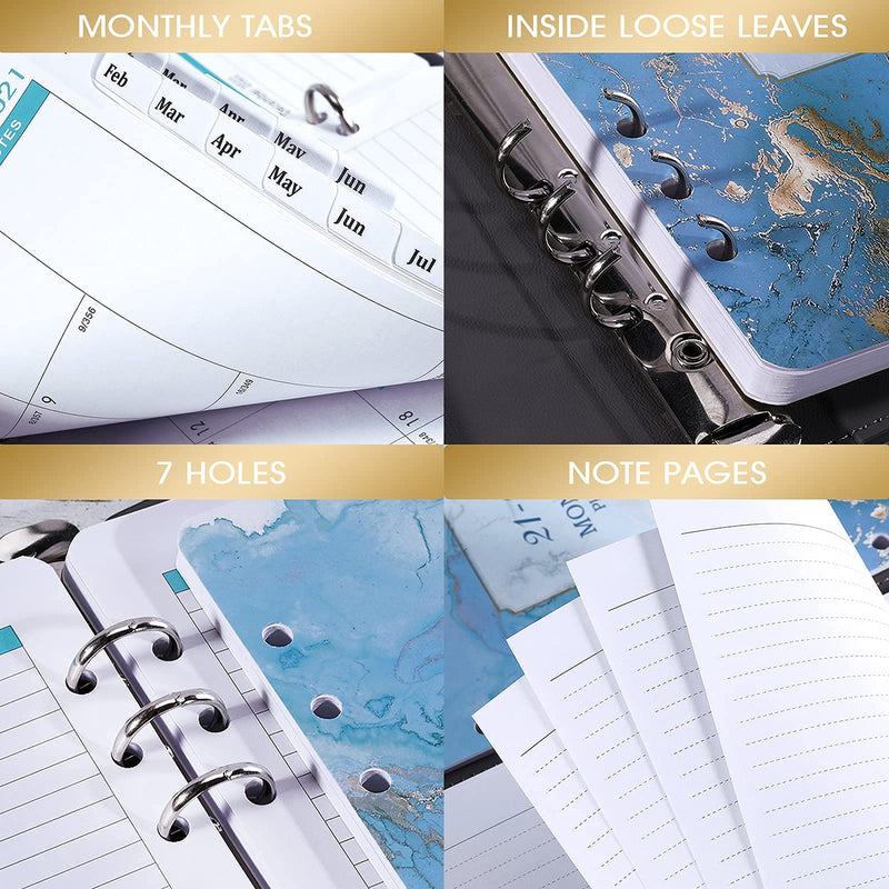  [AUSTRALIA] - 2022 Monthly Planner Refill - 7-Hole Punched Paper, A5 Planner Inserts, 18-Month Planner Refills with Tabs, 5-1/2" x 8-1/2", Jan. 2022 - Dec.2022, Two Pages Per Month