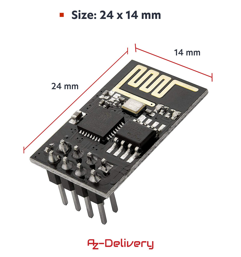  [AUSTRALIA] - AZDelivery 3 x ESP8266 ESP-01S WLAN WiFi module compatible with Arduino and Raspberry Pi including e-book!