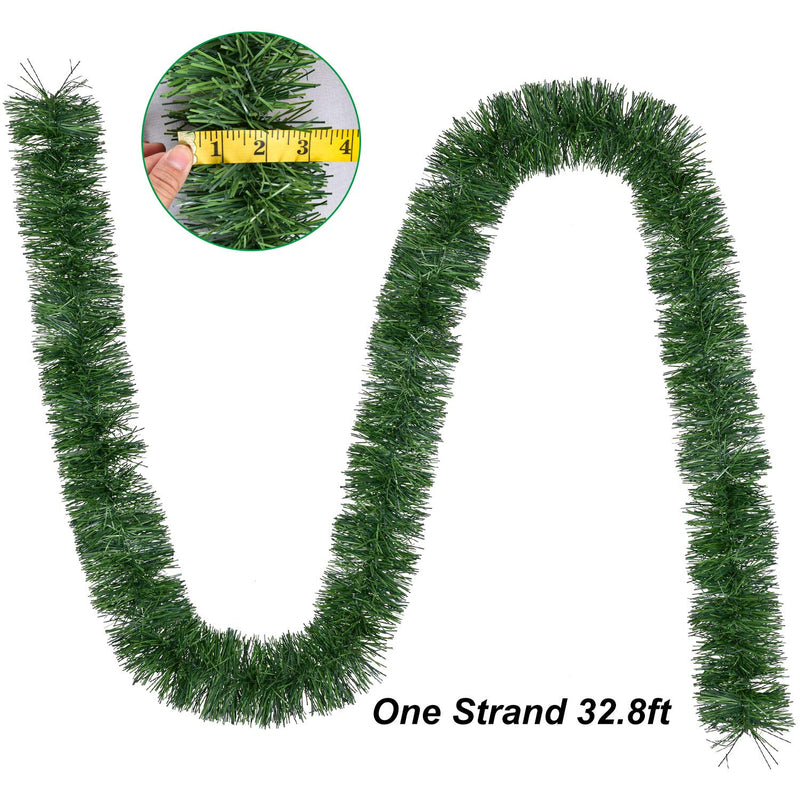  [AUSTRALIA] - Artiflr 33Ft Christmas Garland, Artificial Pine Garland Holiday Decor for Outdoor or Indoor Home Garden Artificial Green Greenery, or Fireplaces Holiday Party Decorations