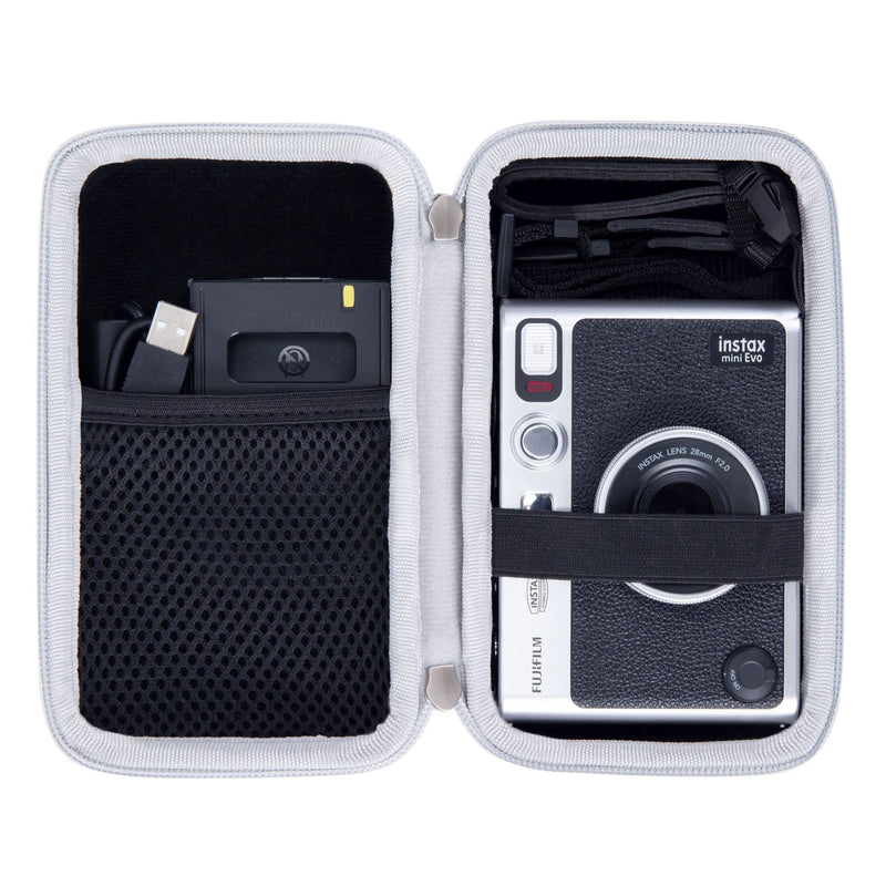  [AUSTRALIA] - Khanka Hard Carrying Case Compatible with Fujifilm Instax Mini Evo Instant Camera Hard Case