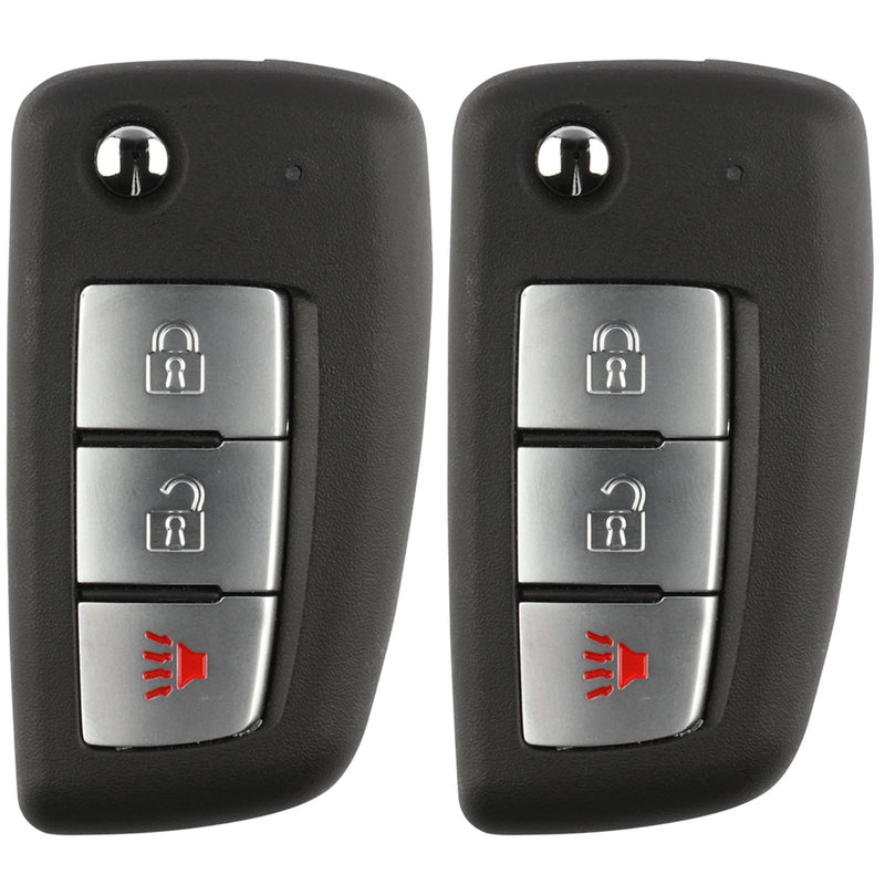 [AUSTRALIA] - Discount Keyless Replacement Uncut Car Remote Fob Key Combo Compatible with KBRASTU15, CWTWB1U733, ID 46, NI04T (2 Pack) Set of 2