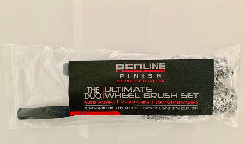  [AUSTRALIA] - Redline Finish - The Duo Ultimate Microfiber Wheel Brush Set - Premium 17 inch & 13 inch Wheel Brushes