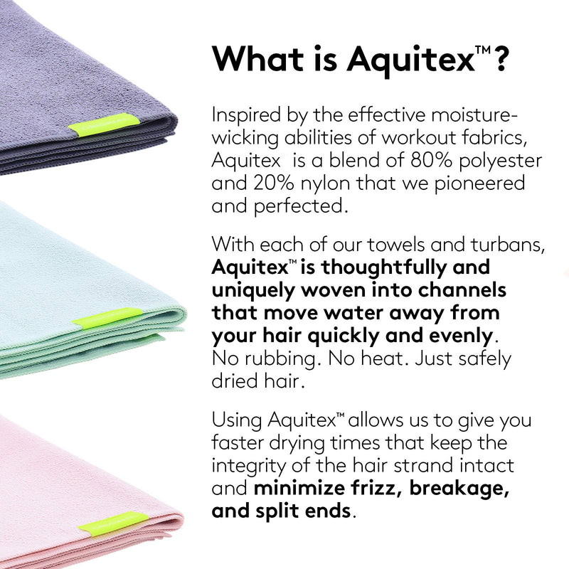  [AUSTRALIA] - AQUIS - Original Long Hair Towel, Ultra Absorbent & Fast Drying Microfiber Towel for Longer Hair, Dark Grey (19 x 44 Inches) 19x44 Inch (Pack of 1)