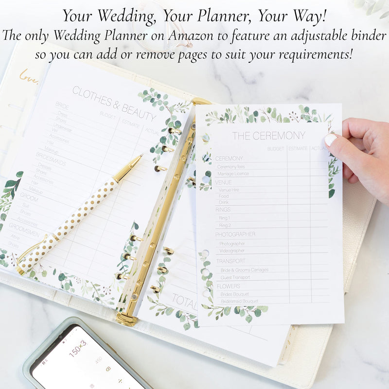 Wedding Planner Book and Organizer for The Bride -Faux Leather, Gold foil Stamped 'Future Mrs' Wedding Binder I Bride to Be Gifts for Her I Engagement Gifts for Women I Wedding Planning Book Checklist - LeoForward Australia