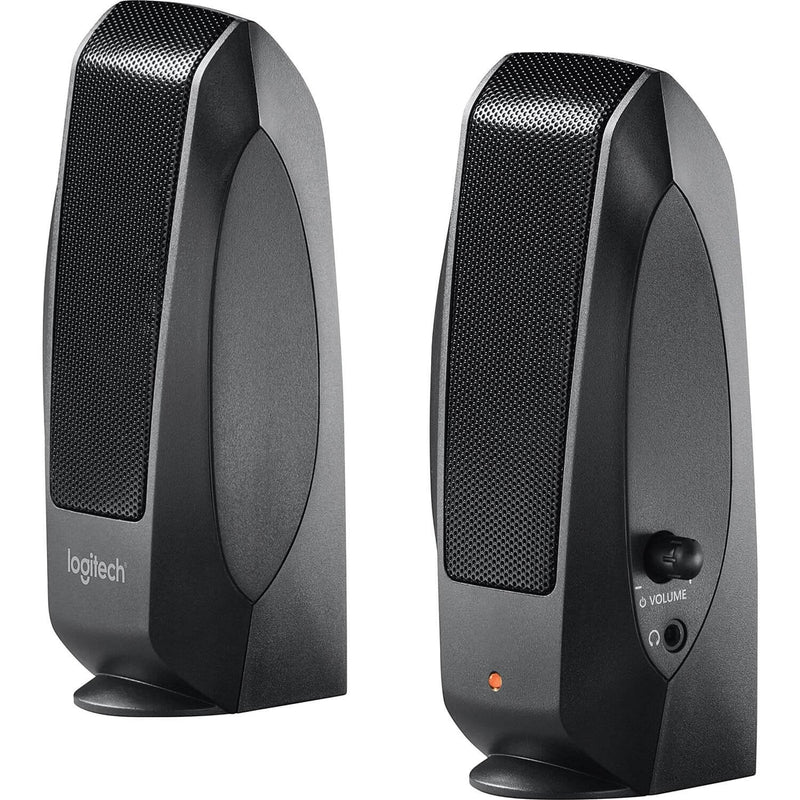  [AUSTRALIA] - Logitech S-120 2-Piece Stereo Speaker System with Auxiliary Headphone Jack (Black)