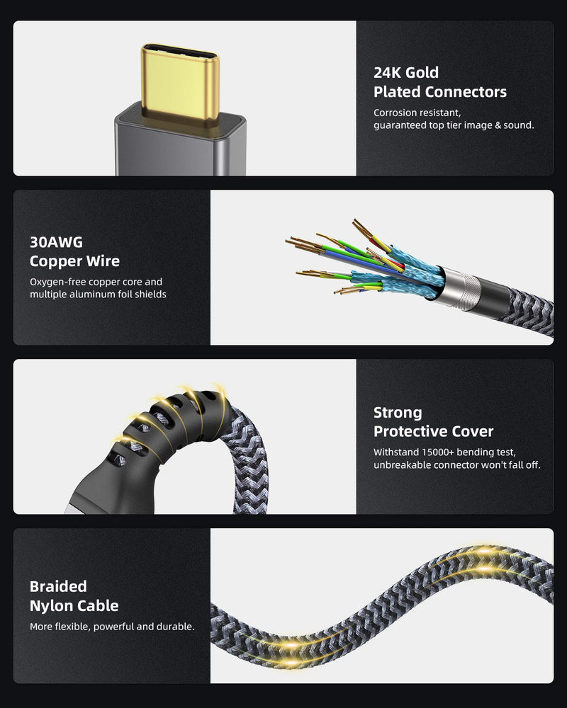 USB4 Compatible with Thunderbolt 4 Cable 4Ft, Maxonar 40Gbps Cable with 100W Charging and 8K@30Hz 5K@60Hz or Dual 4K Video Compatible with Thunderbolt 4, USB4, Thunderbolt 3, USB-C (Certified) 1.2 Meters - LeoForward Australia