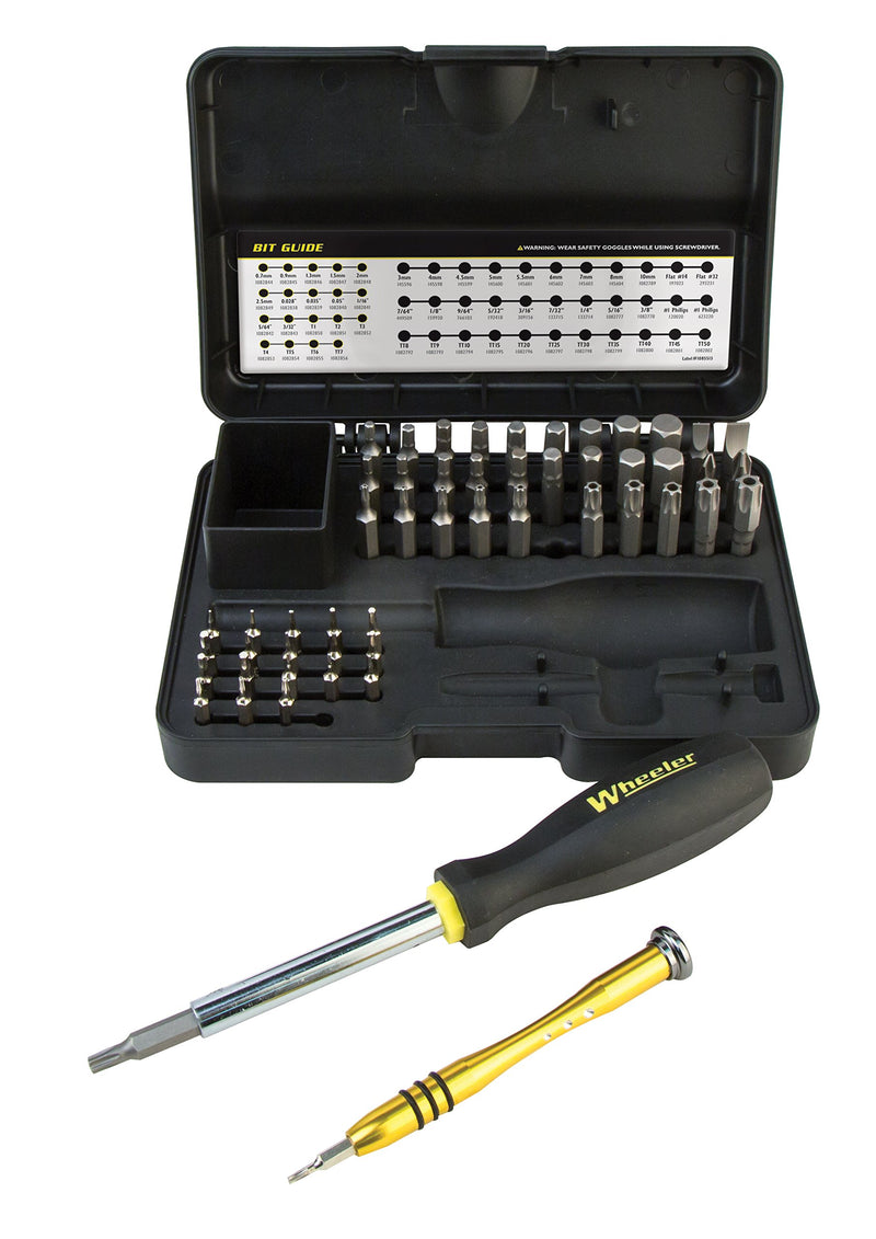  [AUSTRALIA] - Wheeler 55 Piece SAE/Metric Hex and Torx Screwdriver Set for Pistol Rifle Handgun Gunsmithing Rebuild and Maintenance