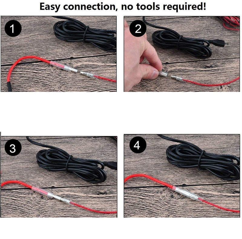  [AUSTRALIA] - Gebildet 4pcs 12V-24V Add-a-Circuit Micro2 Fuse Tap, Piggy Back Blade Fuse Holder with Wire Harness, 6 pcs Micro 2 Fuse (5A 10A 15A) and Fuse Puller 4pcs-Fuse Holder